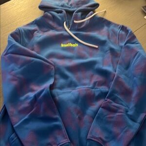 Blue and Purple Twitch Hoodie with Soft Fleece Texture size small